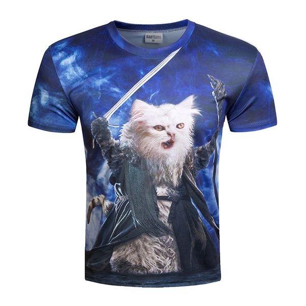 

factorytj41 t-shirt 3d fashion men/women new tshirt print cool two cat short sleeve summer tees t shirt male m-5xl, White;black