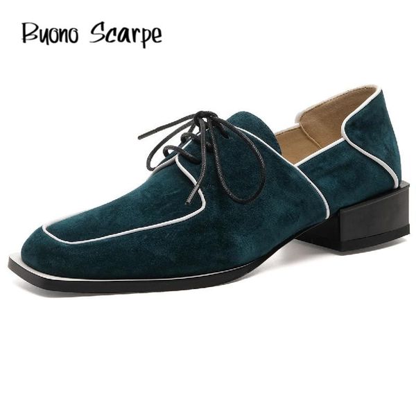 

suede leather women heels block heel shoes casual ladies pumps designer chaussures femme laces chunky zapatos mujer dress, Black