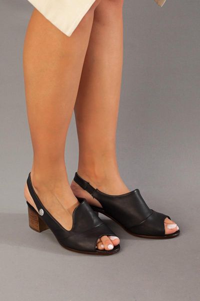 

sandals women's black genuine leather casual d21ya-1065
