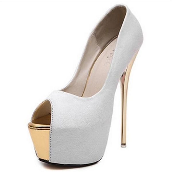 

women sandals flock slip on 16cm thin heels high peep toe waterproof shallow sandal shoes 2021 size 35-42 black