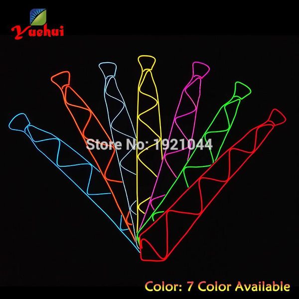 

colors choice sound activated cute led neck tie glowing el wire necktie for festival,cosplay,bar,evening party decoration