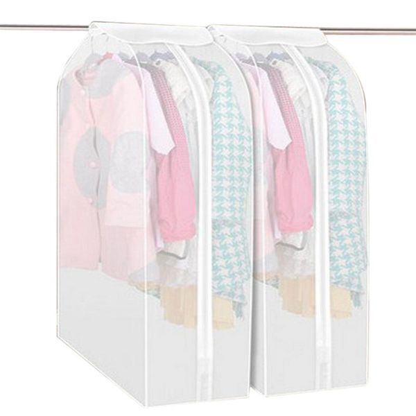 

transparent storage bags organization m/l cover clothes protector garment suit coat dust dustproof bag clothing & wardrobe