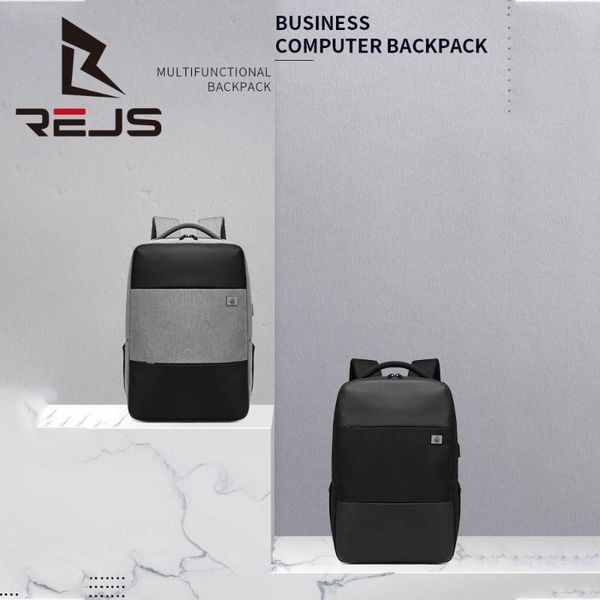 

backpack rejs langt men business 15.6" lapbag fashion patchwork travel backpacks 2021 usb charge waterproof oxford mochlia