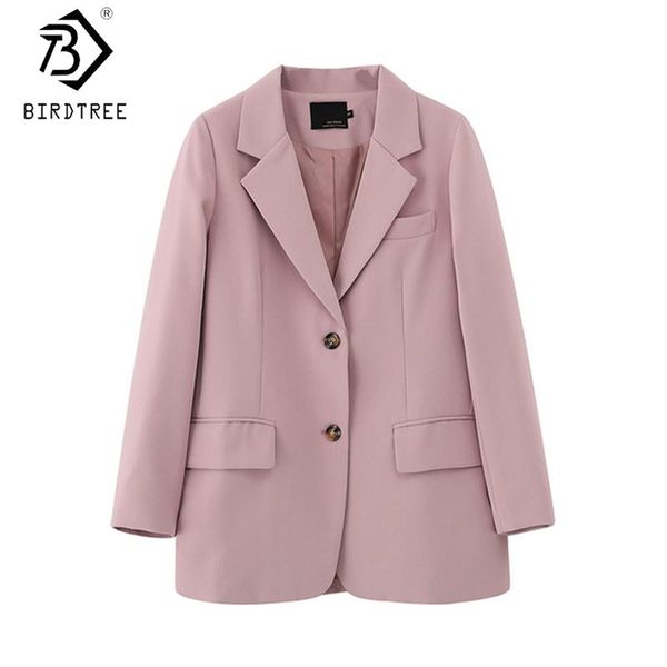 

blazers 2021 autumn pockets single-breasted long sleeve notched woman coats ins outerwear c08601k women's suits &, White;black