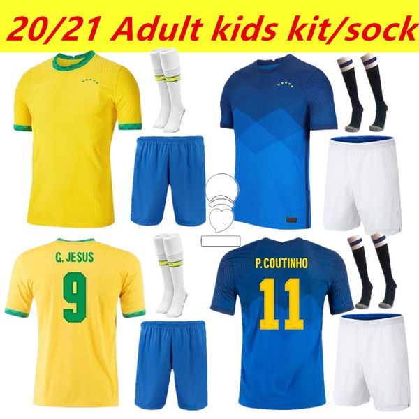 

brazils 2020 2021 camiseta futbol paqueta neres coutinho football shirt firmino jesus soccer jersey marcelo maillot de foot brasil audlt kid, Black;yellow