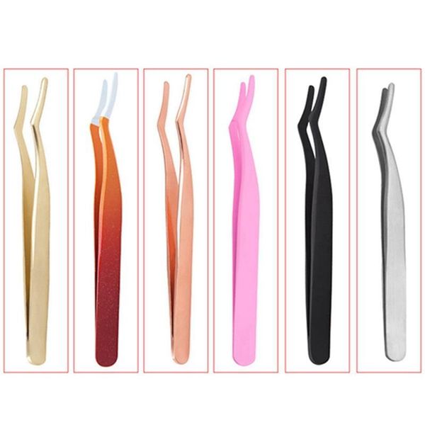 

eyebrow tools & stencils lash extension tweezers portable rustproof eyelash applicator nipper stainless steel professional eye lashes
