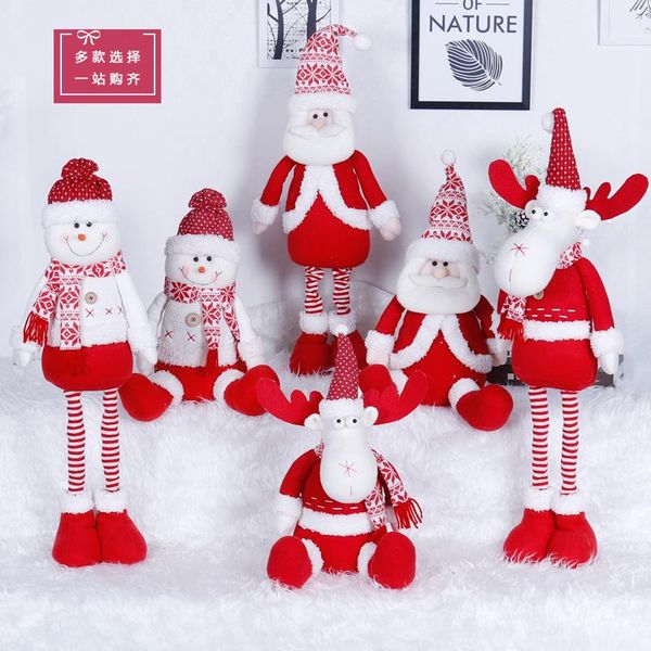 

christmas decorations decoration retractable elk snowman cute plush dolls children's gifts navidad home