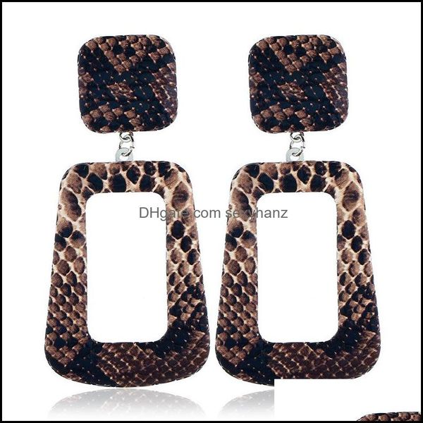 

dangle & chandelier earrings jewelry s1343 fashion snake pattern geometric drop delivery 2021 jvlx5, Silver