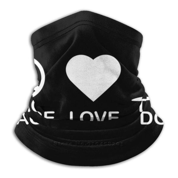 

scarves peace love dog hippie costume the 60s 70s 3d bandana face neck warmer soft fleece mask sport scarf, Blue;gray