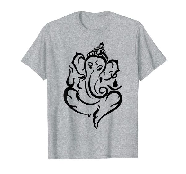 

elegant lord ganesha hindu indian hinduism god as elephant t-shirt, White;black