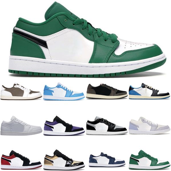 

new classic men low women 1s basketball shoes unc court purple triple white grey toe paris midnight navy shattered backboard trainers sneake