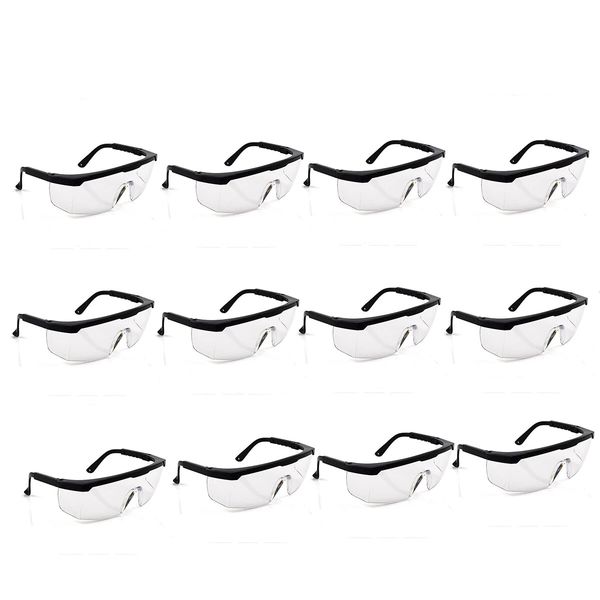 

sunglasses 12pcs clear isolation goggles multifunctional eye mask protection glasse dust-proof anti-fog wind-proof sand 360-degree fully-enc, White;black