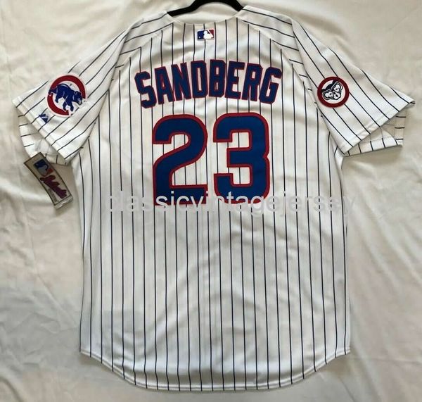 Uomo Donna bambini RYNE SANDBERG ON FIELD JERSEY Ricamo Nuove maglie da baseball xs-6xl