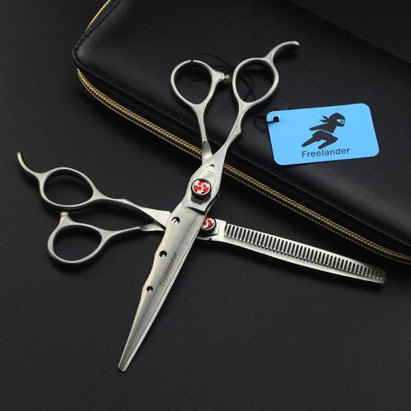 

hair scissors 7 inch pet grooming professional 440c matte left hand blade dog cutting barber shears hairdressing tool supply