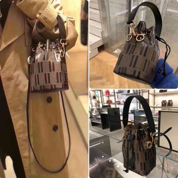 

fashion drawstring bucket bag embossed women single shoulder diagonal cross portable