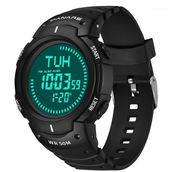 

fashion men digital watches panars waterproof mens sport compass wristwatches relogio masculino military led electronic, Slivery;brown