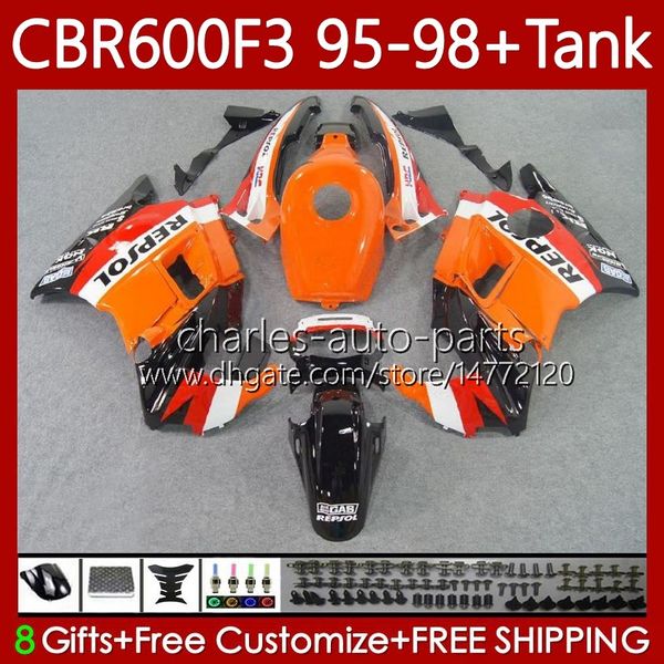 Bodys +Panzer für Honda CBR600 CBR 600 F3 FS CC 600F3 95-98 BODYWORK 64NO.56 600FS 600CC CBR600F3 95 96 97 98 CBR600-F3 CBR600FS 1995 1996 1997 FAIRING KIT Repsol Orange Orange Orange Orange Orange Orange Orange Orange Orange Orange Orange Orange oder