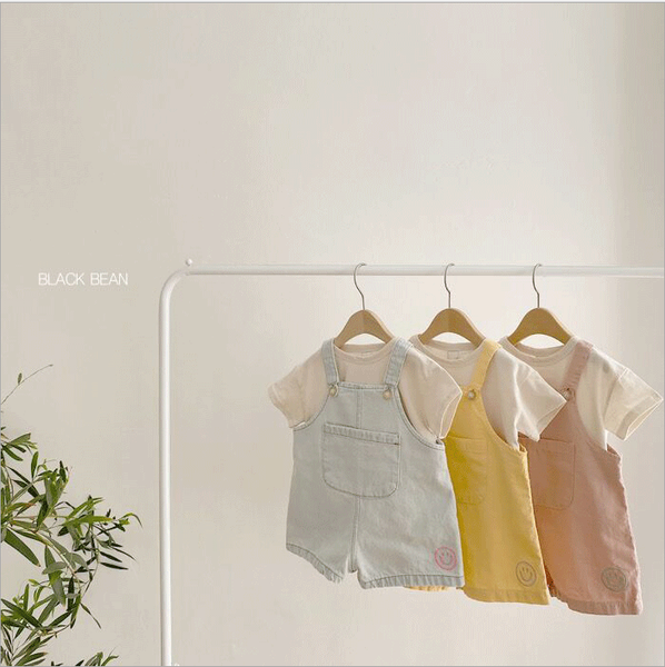 

jumpsuits 2021 boys girls denim overalls summer cotton fashion babys pants, Blue