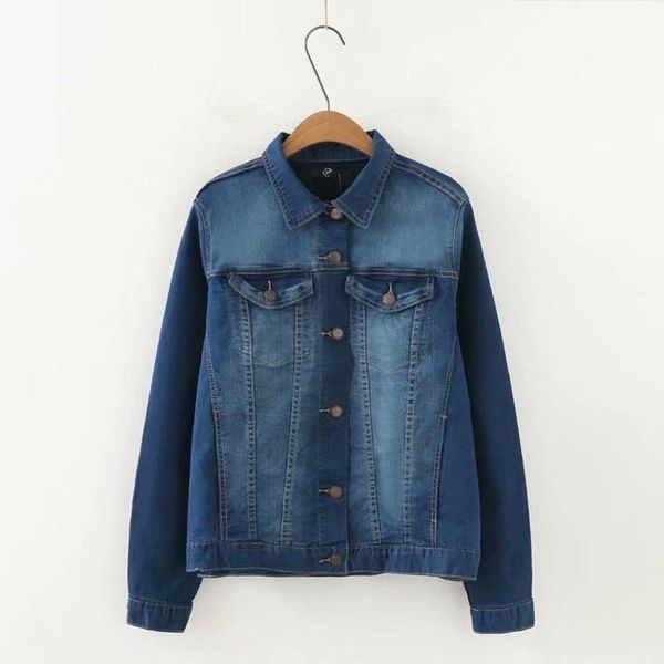 

women's jackets plus size denim casual long sleeved outerwear, Black;brown