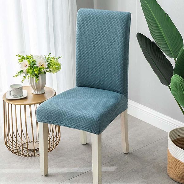 

chair covers stretch dining cover with back plaids knitted thickened jacquard for chairs kitchen wedding home decoration