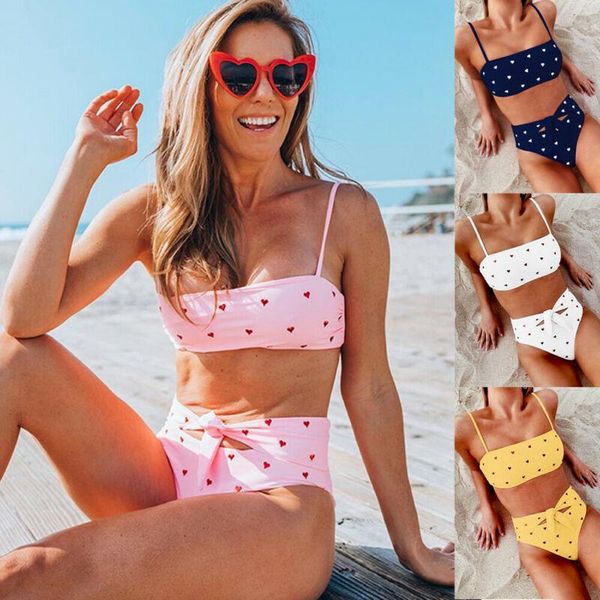 

dots bikinis set combinatorial women swimwear push up padded neon bandage swimsuits selling bathing suit one-piece suits