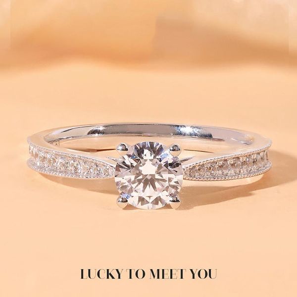 

cluster rings classical chic 1 zircon diamonds gemstones wedding for women white gold silver color jewelry crystal bague gifts, Golden;silver