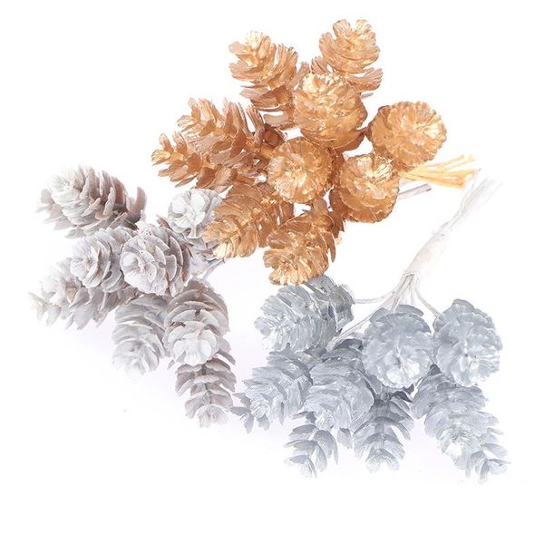 

decorative flowers & wreaths 10pcs/bundel art plants nep pine cone cranes christmas home decor diy gifts handmade pompon