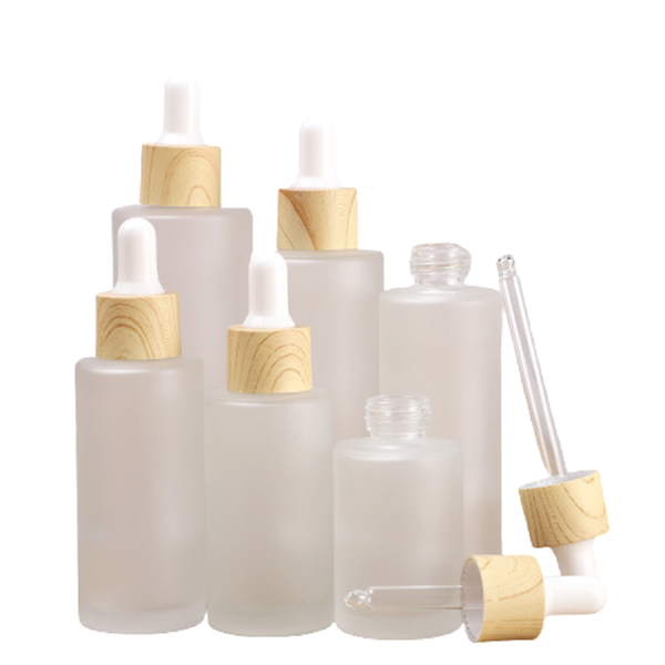 

storage bottles & jars 20ml 30ml 40ml 50ml essential oil bottle frosted dropper refillable empty glass cosmetic packaging vial 15pcs/lot