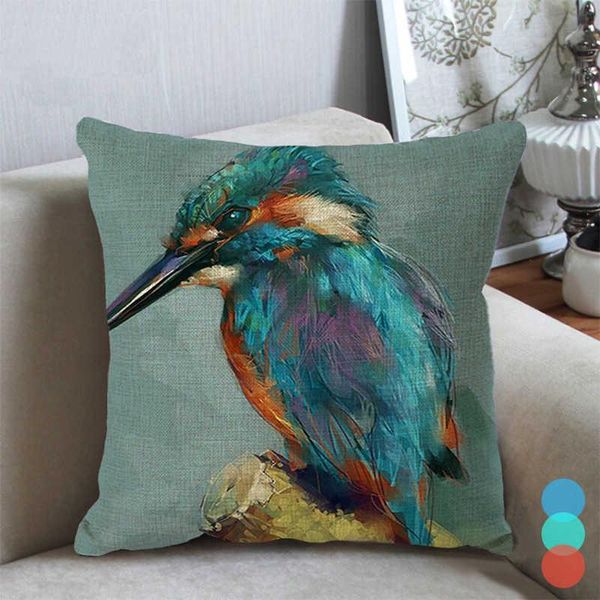 

cushion/decorative pillow cushion bird cover flower pattern covers decorative for sofa bed living room decor polyester fauxlinen accessories