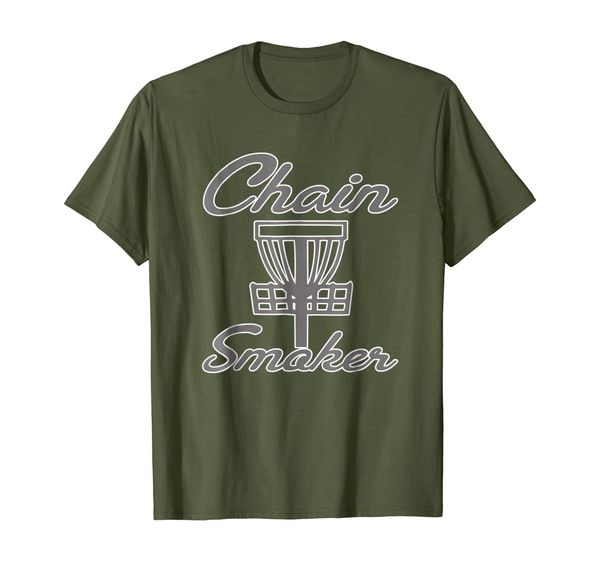 

Chain Smoker Disc Golf Funny T-Shirt, Mainly pictures