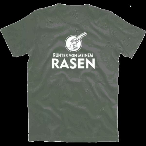 

giÃ¹ di il mio rasen - gaetner tagliaerba garten fiori beet t-shirt s-xxxl, White;black