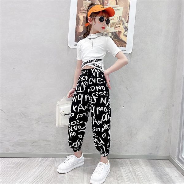 

baby girls clothes summer outfits letter printed slim short loose sweat pants 5 6 7 8 9 10 11 12, White