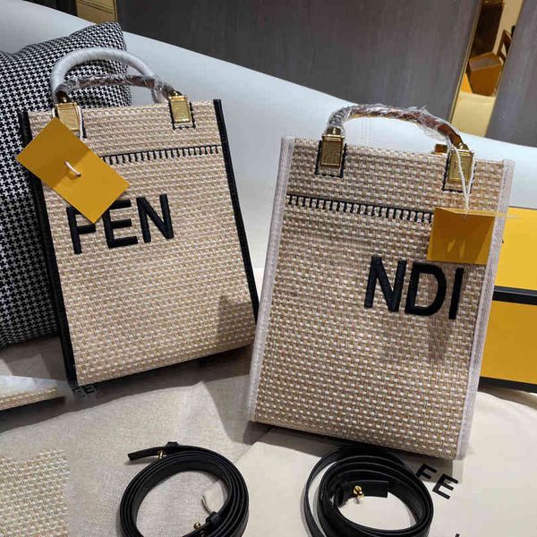 

design s new seaside holiday hand large capacity diagonal woven mini shopping bag