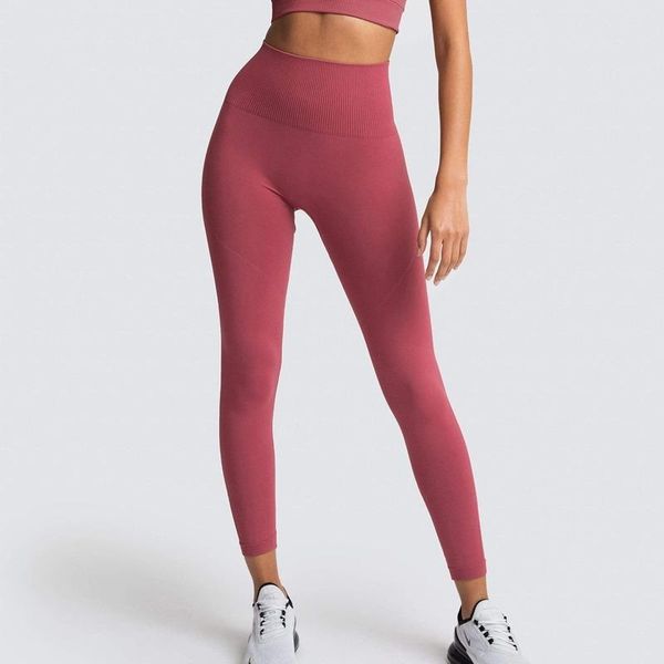 

women's leggings solid booty sport seamless high waist women clothing hip push up workout pants, Black