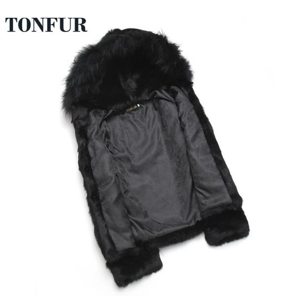 

women's fur & faux winter coat women real with hooded and big size luxury collar customize wholesale selling sr6571 0fct, Black