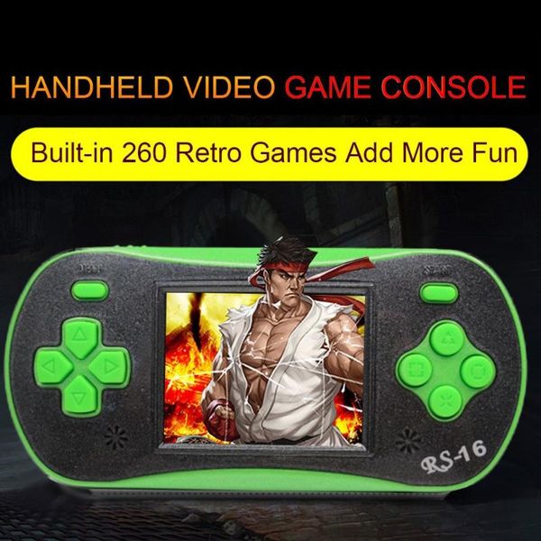 

children's handheld video game player 2.5 inch 16 bit console built in 260 gamepad portable players