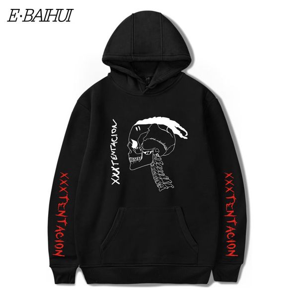

men's hoodies & sweatshirts e-baihui xxxtentacion fashion young men women autumn winter male comfortable casual homme printing pul, Black