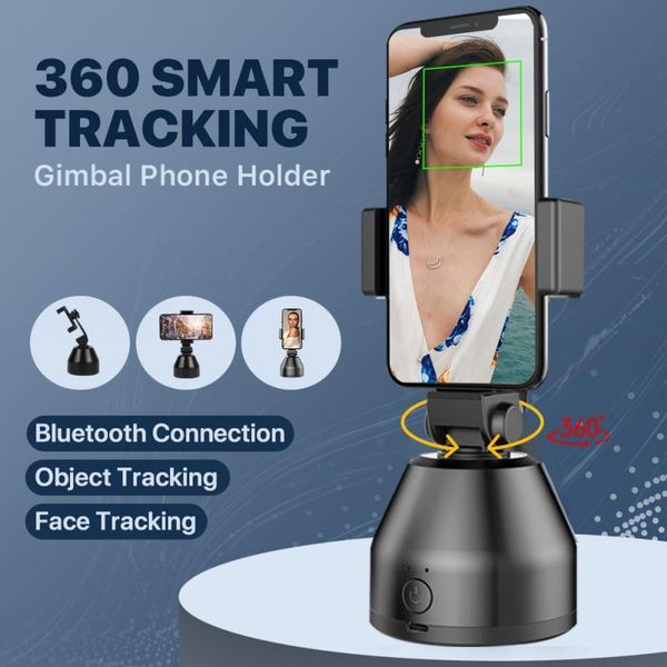 Auto Smart Shooting Selfie Stick AI Gimbal Robot personale Cameraman Rotazione a 360 ° Face Tracking Camera Supporto per telefono cellulare Monopiedi