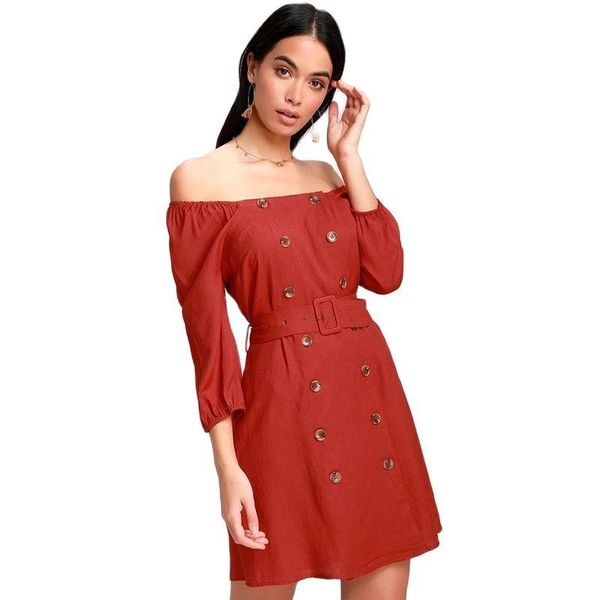 

solid three quarter sleeve mini dress elegant a-line sashes double-breast vestido feminino ladylike square collar vintage casual dresses, Black;gray