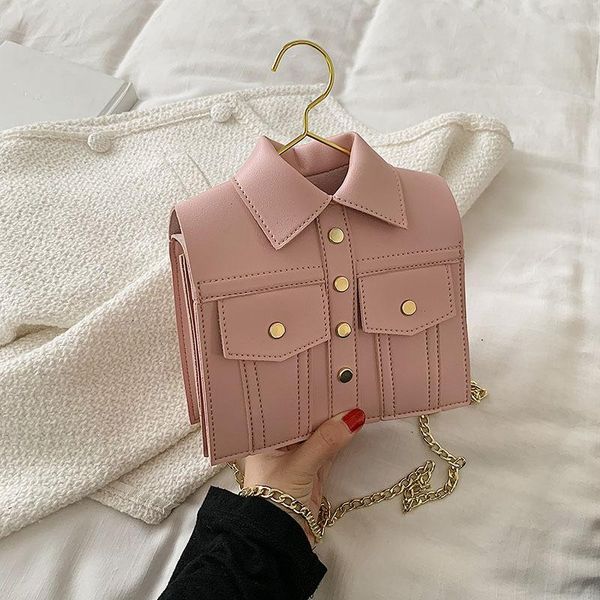 

evening bags harajuku coat design crossbody for women funny hanger clothes shaped shoulder bag girls cute chains handbag square tote ins