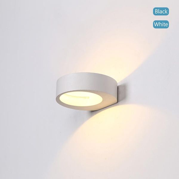 

modern 5w led wall lamp round sconces indoor stair light fixture bedroom bedside living room home hallway loft lampada