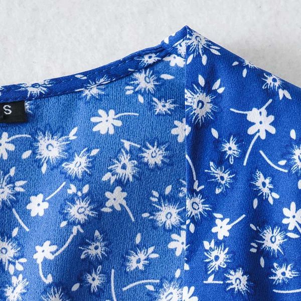 

wind casual 2021 dresses spring women's fashion versatile show thin flower bubble sleeve waist side slit dress, Black;gray