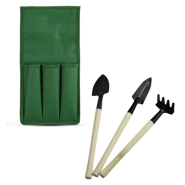 

storage bags tools bag for garden chair, green solid color with large capacity pockets gardening