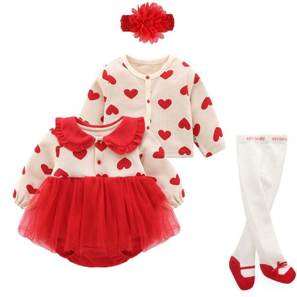 

clothing sets baby infant girl outfit princess tutu dress+ cardigan +stocking wedding party family picture po shooting dress, White