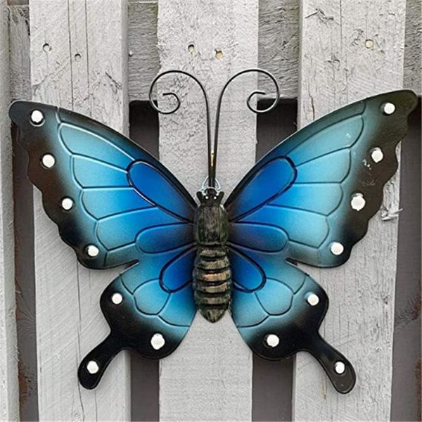 

wall stickers nature-inspired metal butterfly decorative art indoor/outdoor l66