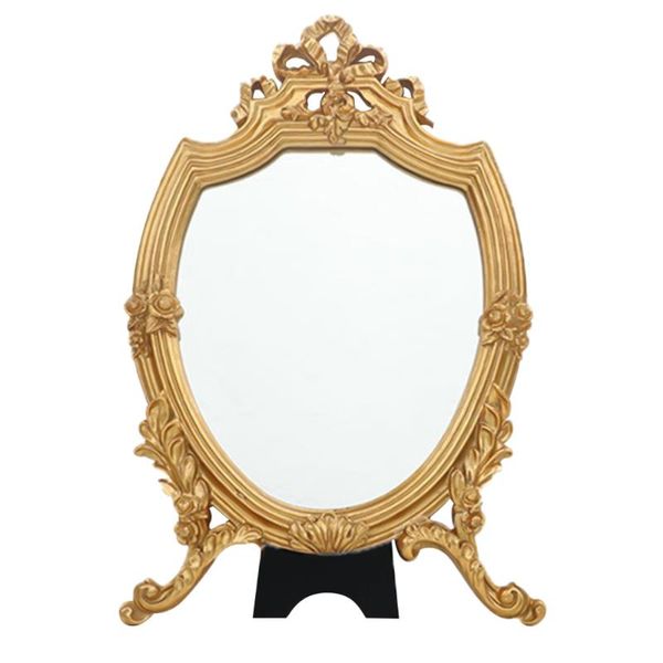 

mirrors 1pc retro clear deskmirror cosmetic home makeup tool golden