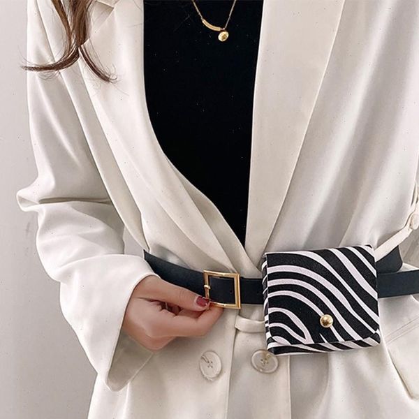 

leopard waist packs fashion bag belt small casual wild square