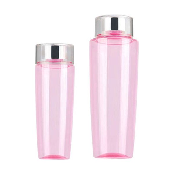 200 ml 400 ml Pulver-Wasser-Verpackungsflasche mit großem Fassungsvermögen, rosa, feuchtigkeitsspendende Lotion, Toner, PET-Flaschen