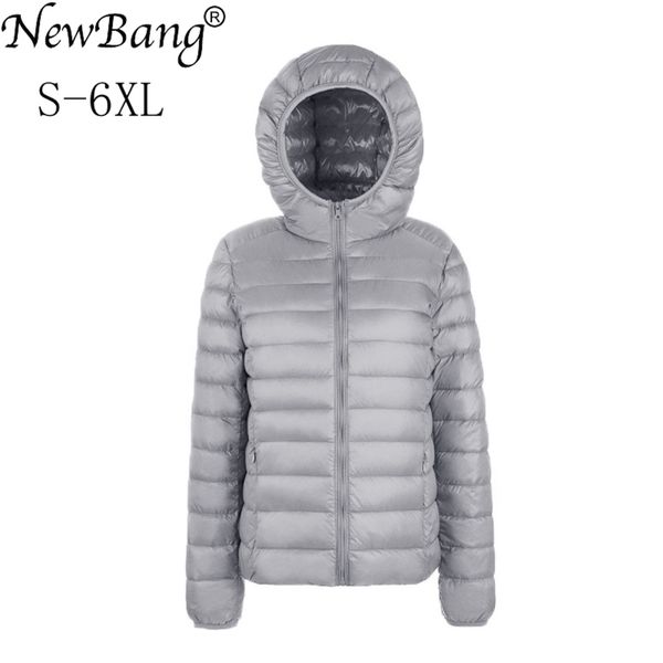 

Women's super light down coat, portable windbreaker, large size 6xl, Black