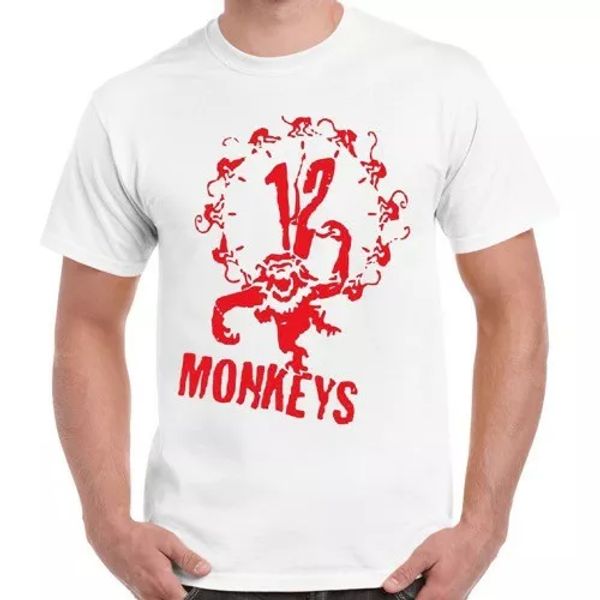 

12 monkeys graffiti series movie vintage retro t shirt 632, White;black